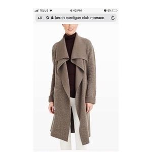 NWT Club Monaco Kerah Cashmere Coat/Sweater,Medium
